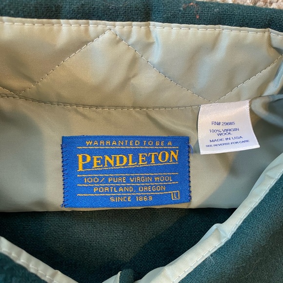 Pendleton wool over shirt with elbow patches - Picture 2 of 3